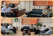 حضور امیر پور جبرئیلی فرمانده تیپ ۱۲۸ استان کردستان در محل دفتر مدیرکل دامپزشکی استان