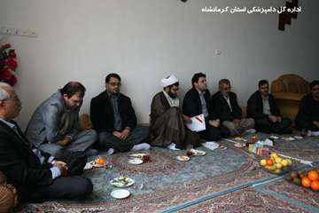 سرکشی مسئولین دامپزشکی استان کرمانشاه  از خانواده شهدا
