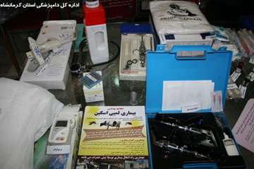 غرفه اداره کل دامپزشکی کرمانشاه بمناسبت هفته پدافند غیرعامل 