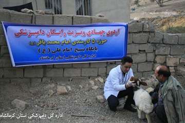 ویزیت رایگان دامپزشکی استان کرمانشاه در مناطق محروم